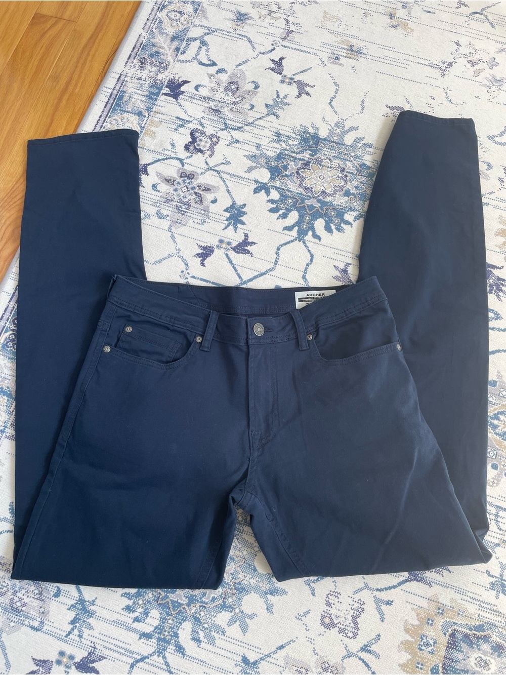 Men’s Archer Slim Stretch Navy Pants-32x34-NWOT